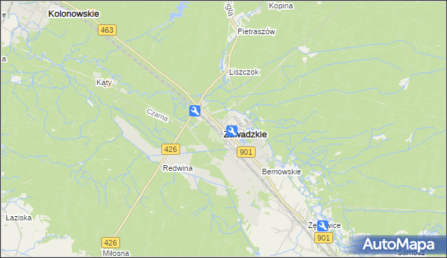 mapa Zawadzkie, Zawadzkie na mapie Targeo