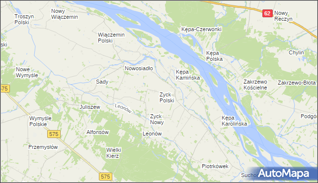 mapa Zyck Polski, Zyck Polski na mapie Targeo