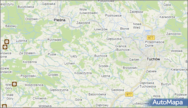 mapa Buchcice, Buchcice na mapie Targeo