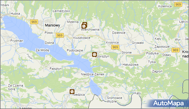 mapa Czorsztyn, Czorsztyn na mapie Targeo