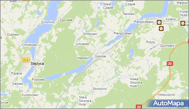 mapa Gołubie, Gołubie na mapie Targeo