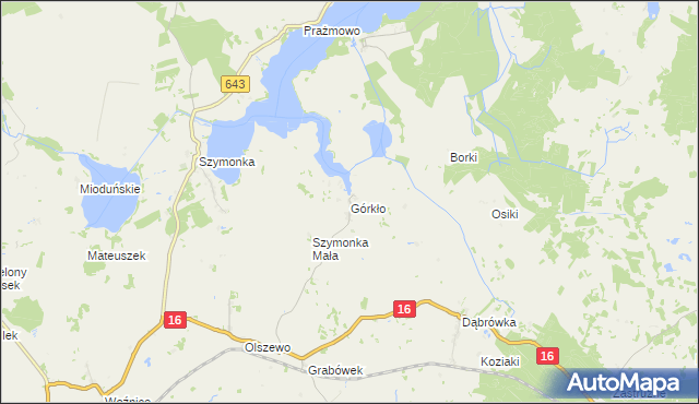 mapa Górkło, Górkło na mapie Targeo