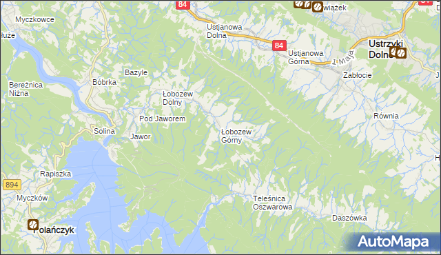 mapa Łobozew Górny, Łobozew Górny na mapie Targeo