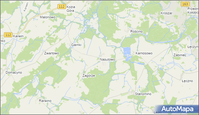 mapa Nasutowo, Nasutowo na mapie Targeo