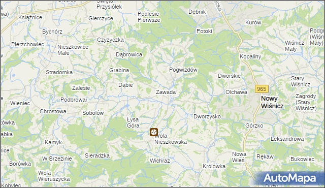 mapa Nieszkowice Wielkie, Nieszkowice Wielkie na mapie Targeo