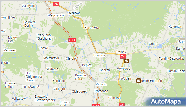 mapa Przyjmo, Przyjmo na mapie Targeo