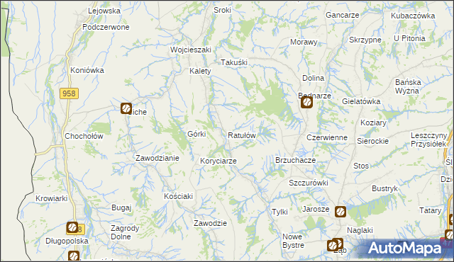 mapa Ratułów, Ratułów na mapie Targeo