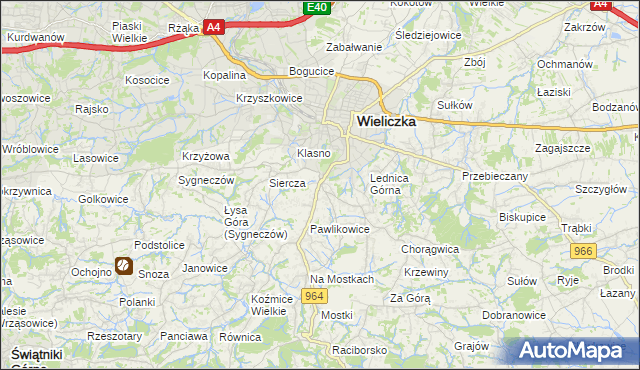 mapa Rożnowa, Rożnowa na mapie Targeo