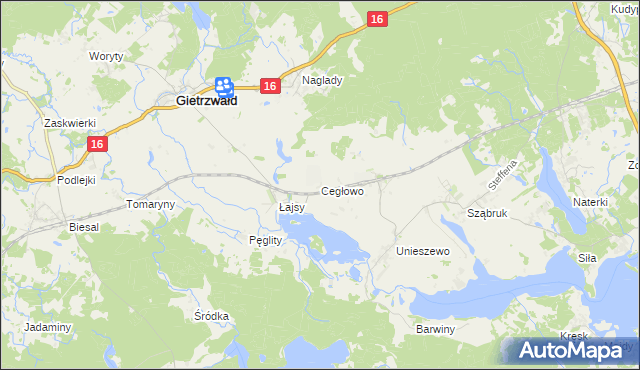 mapa Cegłowo, Cegłowo na mapie Targeo