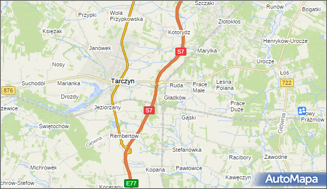 mapa Gładków, Gładków na mapie Targeo