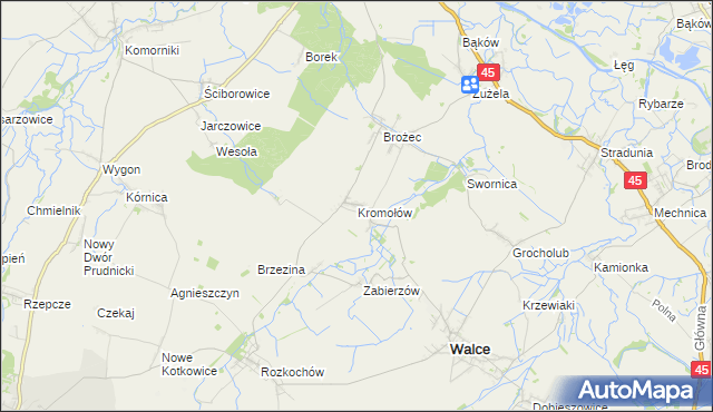 mapa Kromołów, Kromołów na mapie Targeo