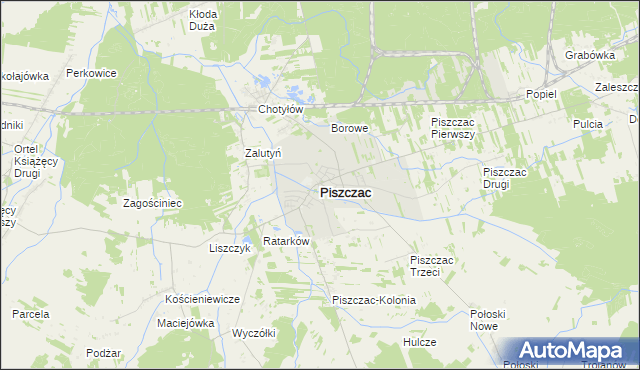 mapa Piszczac, Piszczac na mapie Targeo