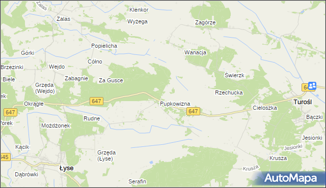 mapa Pupkowizna, Pupkowizna na mapie Targeo