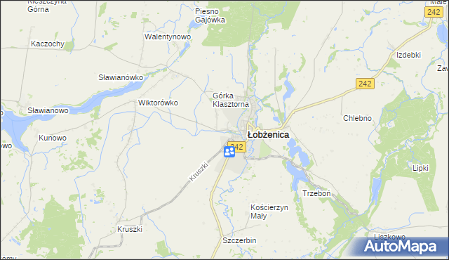 mapa Rataje gmina Łobżenica, Rataje gmina Łobżenica na mapie Targeo