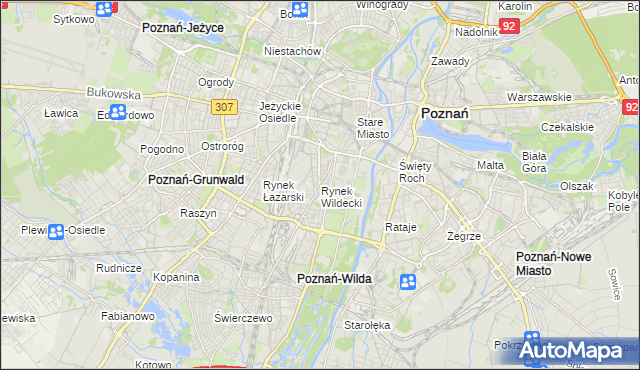 mapa Rynek Wildecki, Rynek Wildecki na mapie Targeo