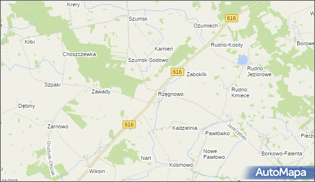 mapa Rzęgnowo, Rzęgnowo na mapie Targeo