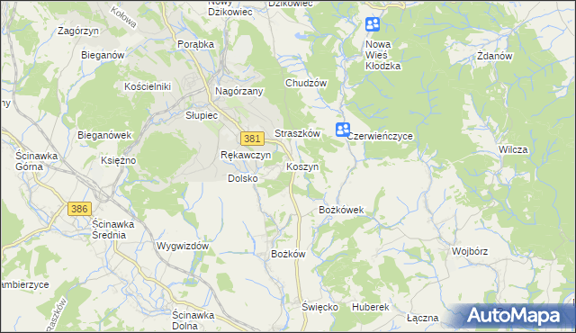 mapa Sobaniów, Sobaniów na mapie Targeo