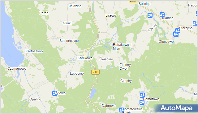 mapa Świecino, Świecino na mapie Targeo