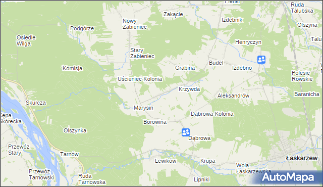 mapa Uścieniec, Uścieniec na mapie Targeo