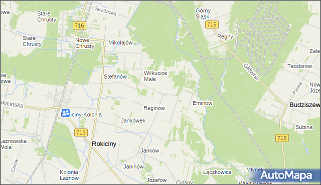 mapa Wilkucice Duże, Wilkucice Duże na mapie Targeo