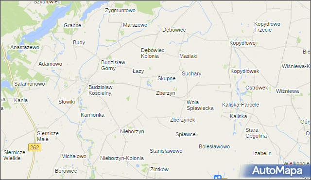 mapa Zberzyn, Zberzyn na mapie Targeo