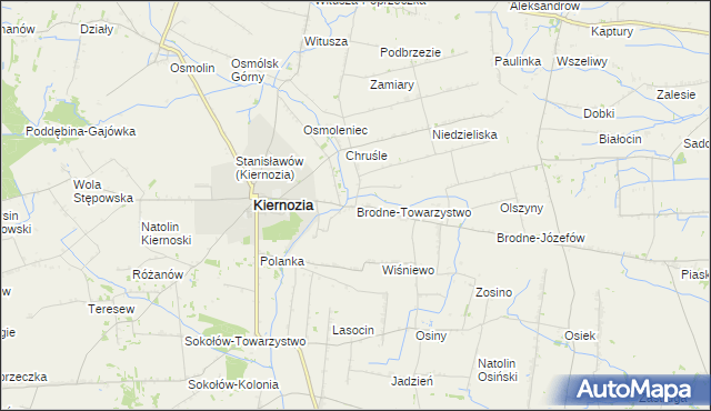 mapa Brodne-Towarzystwo, Brodne-Towarzystwo na mapie Targeo