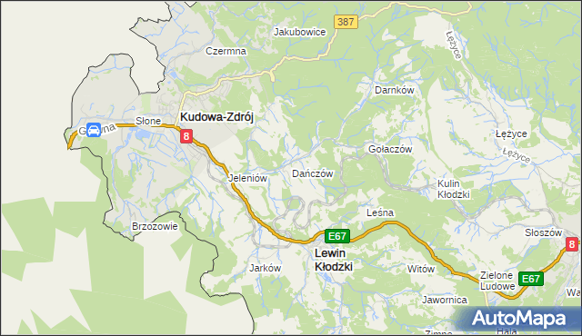 mapa Dańczów, Dańczów na mapie Targeo
