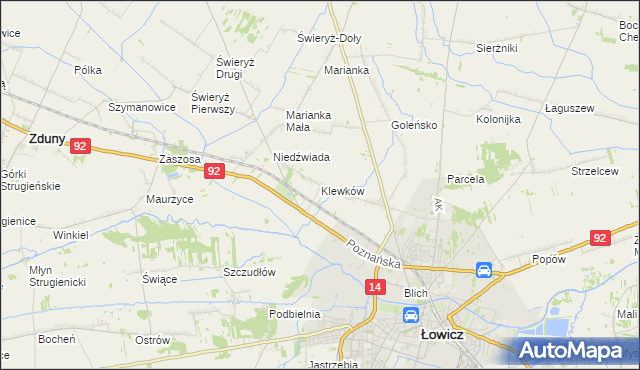 mapa Klewków, Klewków na mapie Targeo