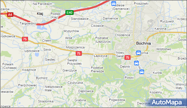 mapa Łapczyca, Łapczyca na mapie Targeo