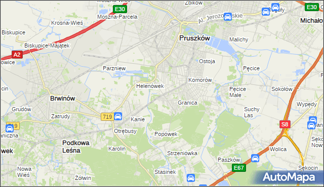 mapa Nowa Wieś gmina Michałowice, Nowa Wieś gmina Michałowice na mapie Targeo