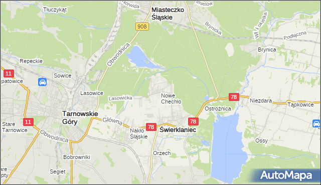 mapa Nowe Chechło, Nowe Chechło na mapie Targeo