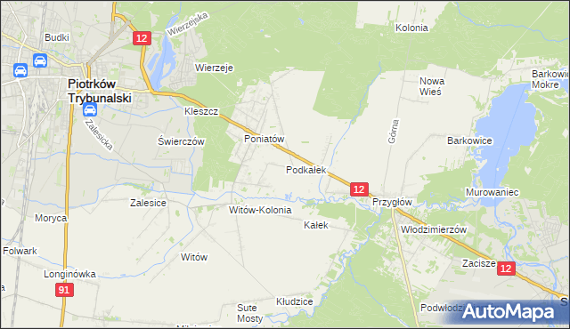 mapa Podkałek, Podkałek na mapie Targeo