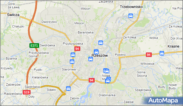 mapa Rzeszów, Rzeszów na mapie Targeo