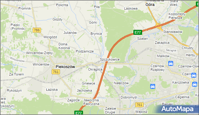 mapa Szczukowice, Szczukowice na mapie Targeo