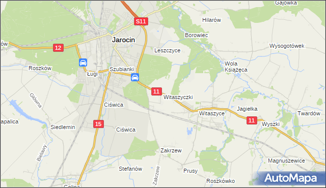 mapa Witaszyczki, Witaszyczki na mapie Targeo