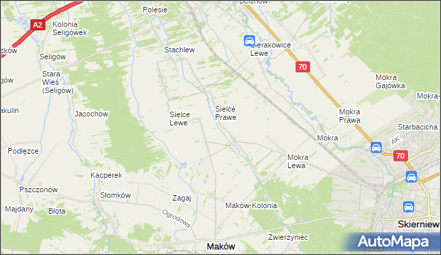 mapa Wola Makowska, Wola Makowska na mapie Targeo