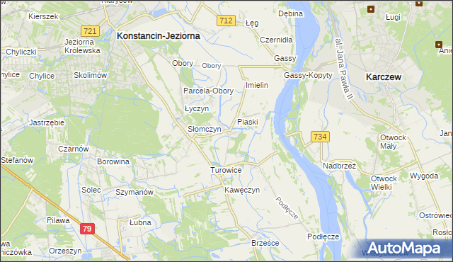 mapa Cieciszew, Cieciszew na mapie Targeo