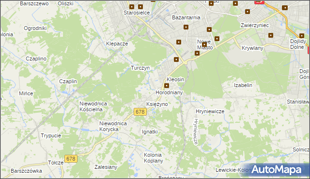 mapa Horodniany, Horodniany na mapie Targeo