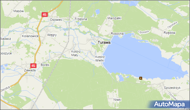 mapa Kotórz Wielki, Kotórz Wielki na mapie Targeo