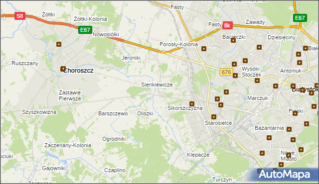 mapa Krupniki, Krupniki na mapie Targeo