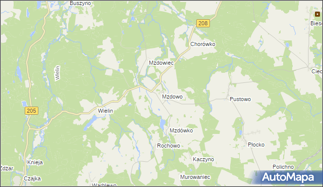 mapa Mzdowo, Mzdowo na mapie Targeo