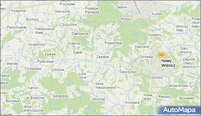 mapa Nieszkowice Wielkie, Nieszkowice Wielkie na mapie Targeo