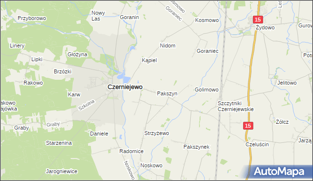 mapa Pakszyn, Pakszyn na mapie Targeo