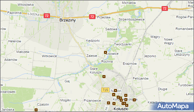 mapa Ścibiorów, Ścibiorów na mapie Targeo