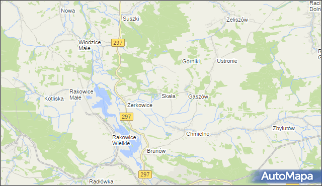 mapa Skała gmina Lwówek Śląski, Skała gmina Lwówek Śląski na mapie Targeo