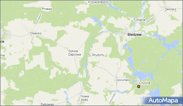 mapa Strużyny, Strużyny na mapie Targeo