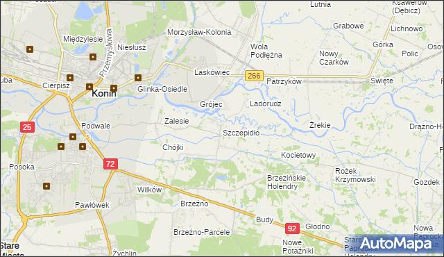 mapa Szczepidło, Szczepidło na mapie Targeo