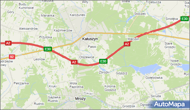 mapa Szymony, Szymony na mapie Targeo