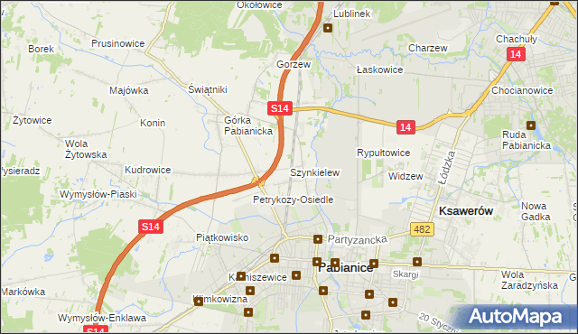 mapa Szynkielew, Szynkielew na mapie Targeo