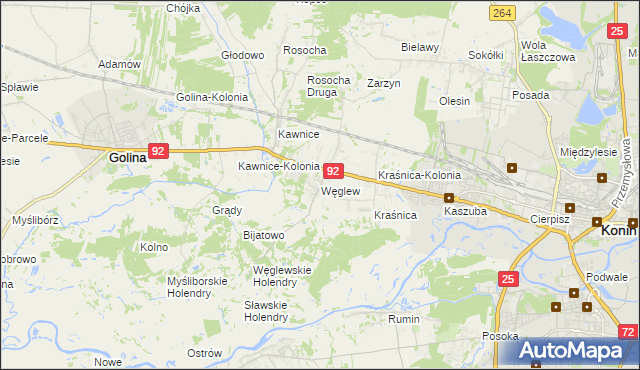 mapa Węglew, Węglew na mapie Targeo